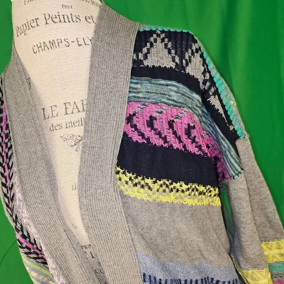 Daily Practice‎ Anthropologie Womens Contrast Knit Cardigan Sweater Small - Picture 3 of 6